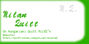 milan quitt business card